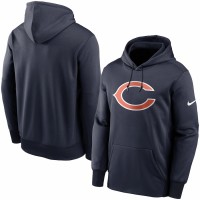 Chicago Bears Men's Nike Navy Fan Gear Primary Logo Therma Performance Pullover Hoodie