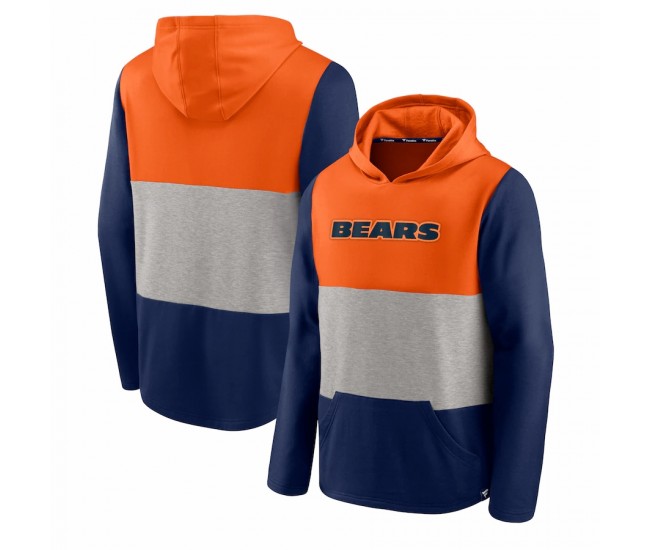 Chicago Bears Men's Fanatics Branded Orange/Navy Linear Logo Pullover Hoodie