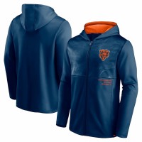 Chicago Bears Men's Fanatics Branded Navy Defender Full-Zip Hoodie Jacket