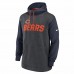 Chicago Bears Men's Nike Heathered Charcoal/Navy Surrey Legacy Pullover Hoodie