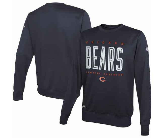 Chicago Bears Men's New Era Navy Combine Authentic Top Pick Pullover Sweatshirt