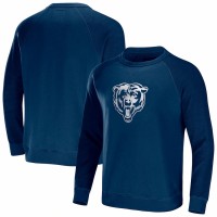 Chicago Bears Men's NFL x Darius Rucker Collection by Fanatics Navy Raglan Fleece Pullover Sweatshirt