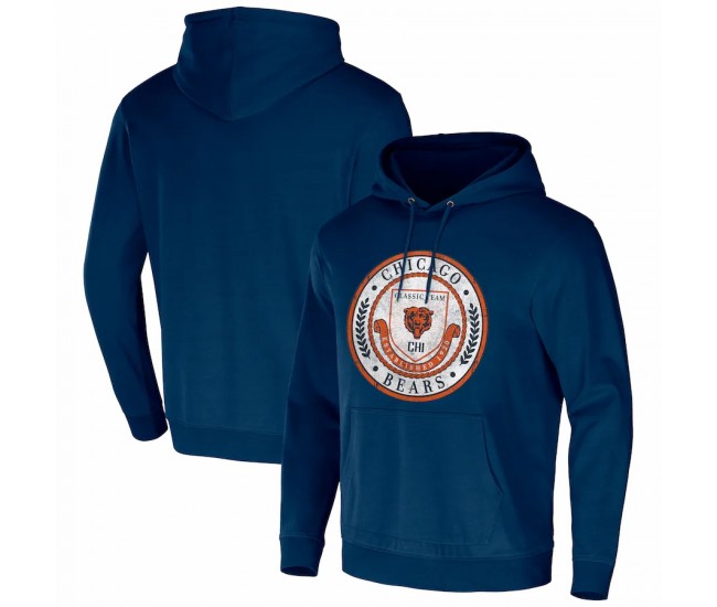 Chicago Bears Men's NFL x Darius Rucker Collection by Fanatics Navy Washed Pullover Hoodie