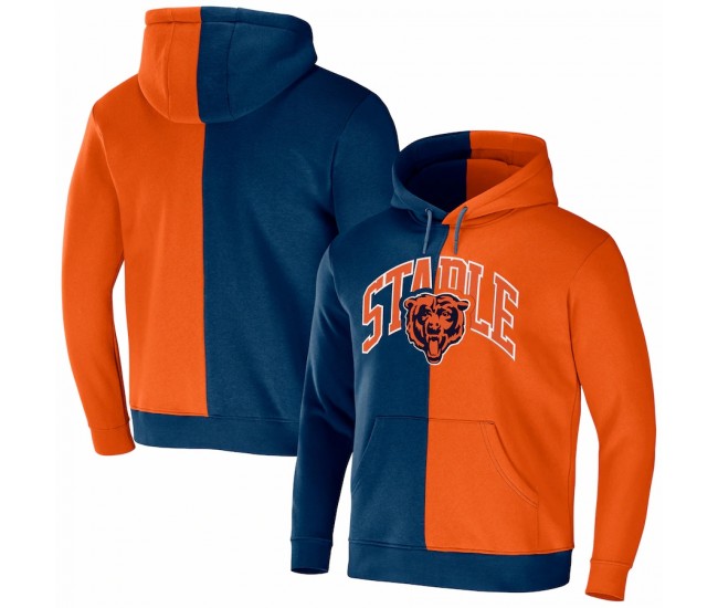 Chicago Bears Men's NFL x Staple Orange Split Logo Pullover Hoodie