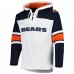 Chicago Bears Men's '47 Heather Gray Gridiron Lace-Up Pullover Hoodie