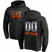 Cincinnati Bengals Men's NFL Pro Line by Fanatics Branded Black Personalized Midnight Mascot Pullover Hoodie