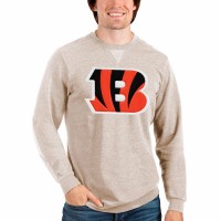 Cincinnati Bengals Men's Antigua Oatmeal Team Reward Crewneck Pullover Sweatshirt
