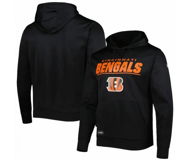 Cincinnati Bengals Men's New Era Black Combine Authentic Stated Logo Pullover Hoodie