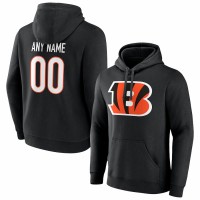 Cincinnati Bengals Men's Fanatics Branded Black Team Authentic Personalized Name & Number Pullover Hoodie