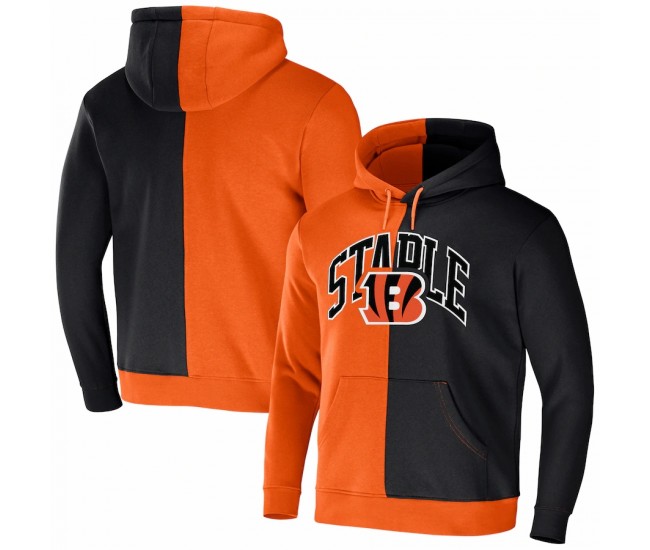 Cincinnati Bengals Men's NFL x Staple Orange Split Logo Pullover Hoodie