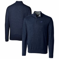 Cincinnati Bengals Men's Cutter & Buck Navy Lakemont Quarter-Zip Pullover Sweater