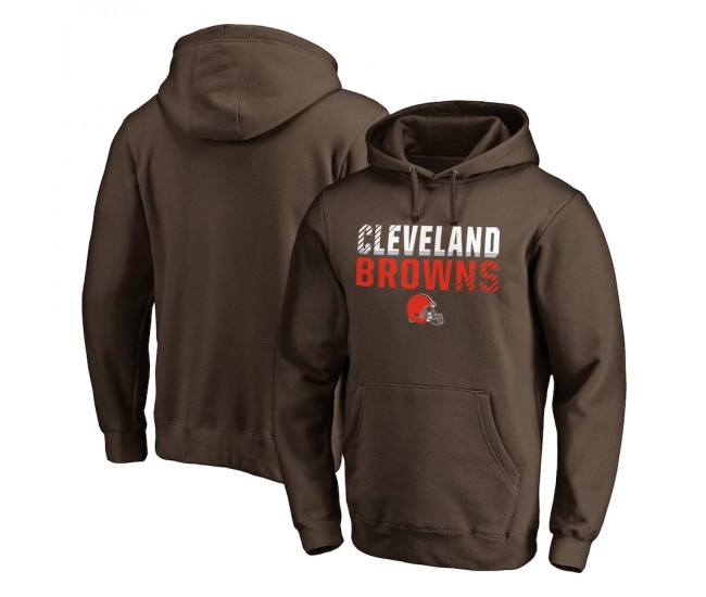 Cleveland Browns Men's NFL Pro Line by Fanatics Branded Brown Iconic Collection Fade Out Pullover Hoodie