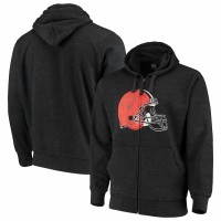 Cleveland Browns Men's G-III Sports by Carl Banks Charcoal Primary Logo Full-Zip Hoodie