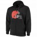 Cleveland Browns Men's G-III Sports by Carl Banks Charcoal Primary Logo Full-Zip Hoodie