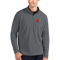 Cleveland Browns Men's Antigua Gray/Gray Glacier Quarter-Zip Pullover Jacket