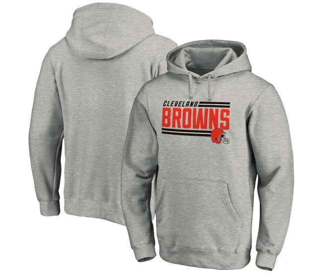Cleveland Browns Men's Fanatics Branded Heathered Heather Gray Big & Tall On Side Stripe Pullover Hoodie