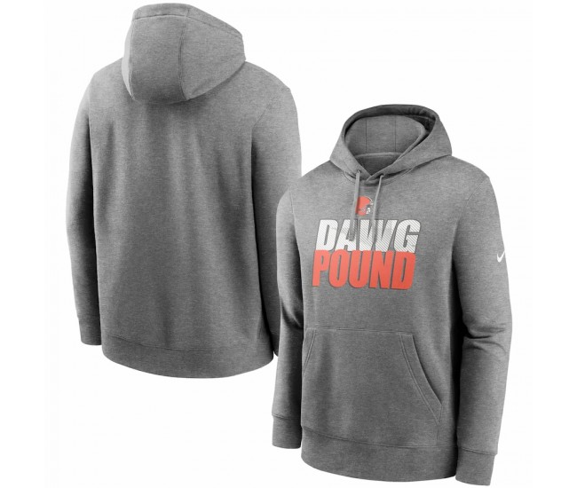 Cleveland Browns Men's Nike Heathered Gray Fan Gear Local Club Pullover Hoodie
