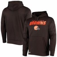 Cleveland Browns Men's New Era Brown Combine Authentic Stated Pullover Hoodie