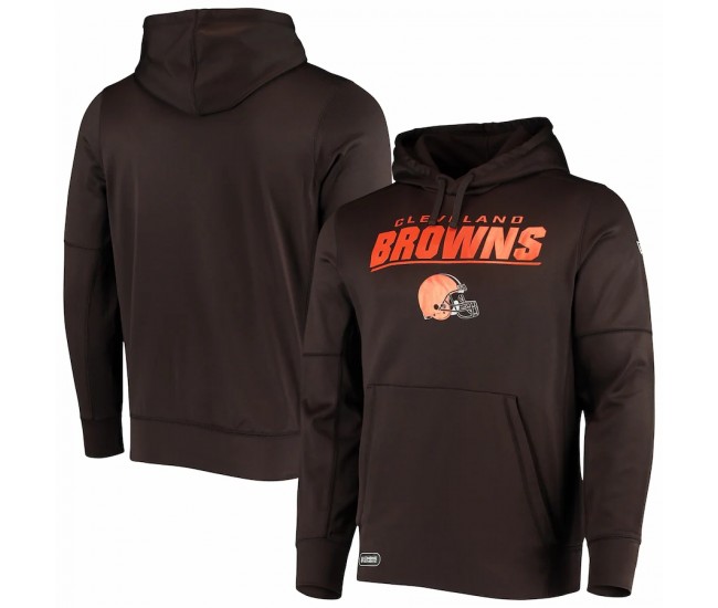 Cleveland Browns Men's New Era Brown Combine Authentic Stated Pullover Hoodie