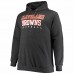 Cleveland Browns Men's Fanatics Branded Heathered Charcoal Big & Tall Practice Pullover Hoodie