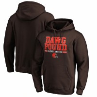 Cleveland Browns Men's Fanatics Branded Brown Hometown Fitted Pullover Hoodie