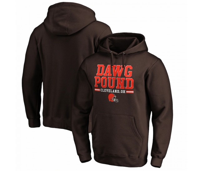 Cleveland Browns Men's Fanatics Branded Brown Hometown Fitted Pullover Hoodie