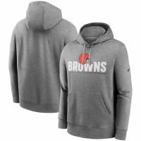 Cleveland Browns Men's Nike Heathered Charcoal Team Impact Club Pullover Hoodie