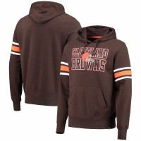 Cleveland Browns Men's '47 Brown Double Block Pullover Hoodie