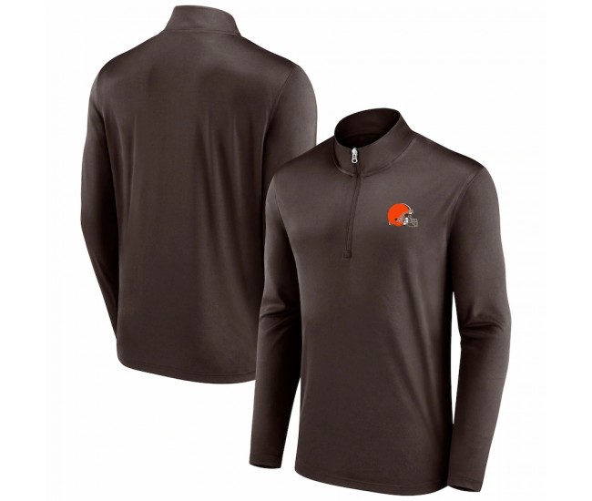 Cleveland Browns Men's Fanatics Branded Brown Underdog Quarter-Zip Jacket