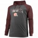 Cleveland Browns Men's Fanatics Branded Brown/Heathered Charcoal Big & Tall Lightweight Raglan Pullover Hoodie