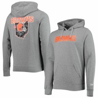 Cleveland Browns Men's New Era Heathered Gray Local Pack Pullover Hoodie