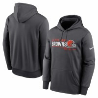 Cleveland Browns Men's  Nike Anthracite Prime Logo Name Split Pullover Hoodie In Stock - This item will ship within 1 business 