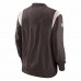 Cleveland Browns Men's Nike Brown Sideline Athletic Stack V-Neck Pullover Windshirt Jacket
