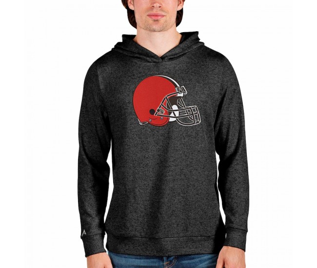 Cleveland Browns Men's Antigua Heathered Black Team Absolute Pullover Hoodie