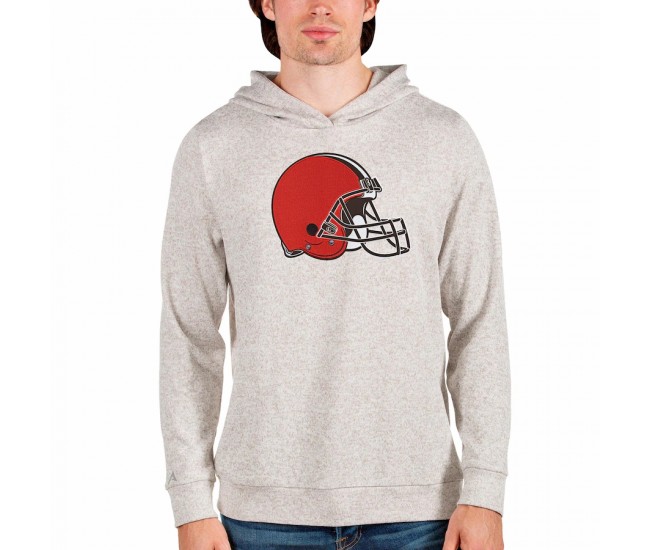 Cleveland Browns Men's Antigua Oatmeal Team Absolute Pullover Hoodie