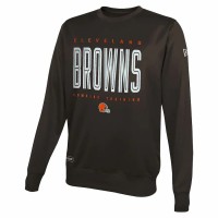 Cleveland Browns Men's New Era Brown Combine Authentic Top Pick Pullover Sweatshirt