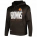 Cleveland Browns Men's New Era Brown Combine Authentic Huddle Up Pullover Hoodie