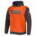  Cleveland Browns Men's NFL x Darius Rucker Collection by Fanatics Orange/Heather Charcoal Colorblock Pullover Hoodie