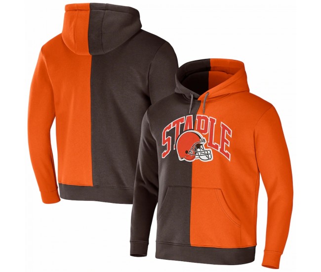 Cleveland Browns Men's NFL x Staple Brown Split Logo Pullover Hoodie