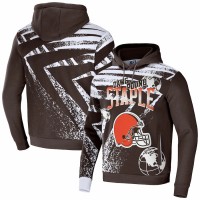 Cleveland Browns Men's NFL x Staple Brown All Over Print Pullover Hoodie