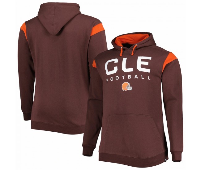 Cleveland Browns Men's Fanatics Branded Brown Big & Tall Call the Shots Pullover Hoodie