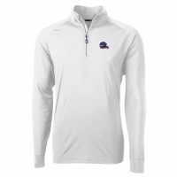 Cleveland Browns Men's Cutter & Buck White Team Adapt Eco Knit Hybrid Recycled Quarter-Zip Pullover Top