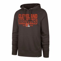 Cleveland Browns Men's  '47 Brown Box Out Headline Pullover Hoodie