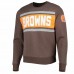 Cleveland Browns Men's '47 Heathered Brown Bypass Tribeca Pullover Sweatshirt