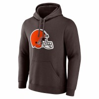  Cleveland Browns Men's Nick Chubb Fanatics Branded Brown Team Player Icon Name & Number Pullover Hoodie