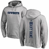 Dallas Cowboys Men's NFL Pro Line by Fanatics Branded Heather Gray Personalized Playmaker Pullover Hoodie