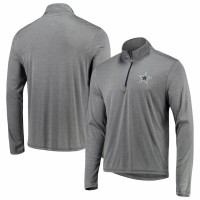 Dallas Cowboys Men's Heathered Charcoal Arnie 1/4-Zip Pullover Jacket