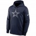 Dallas Cowboys Men's Nike Navy Fan Gear Primary Logo Therma Performance Pullover Hoodie