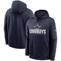 Dallas Cowboys Men's Nike Navy Team Impact Club Pullover Hoodie