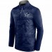 Dallas Cowboys Men's Fanatics Branded Navy Camo Jacquard Quarter-Zip Jacket